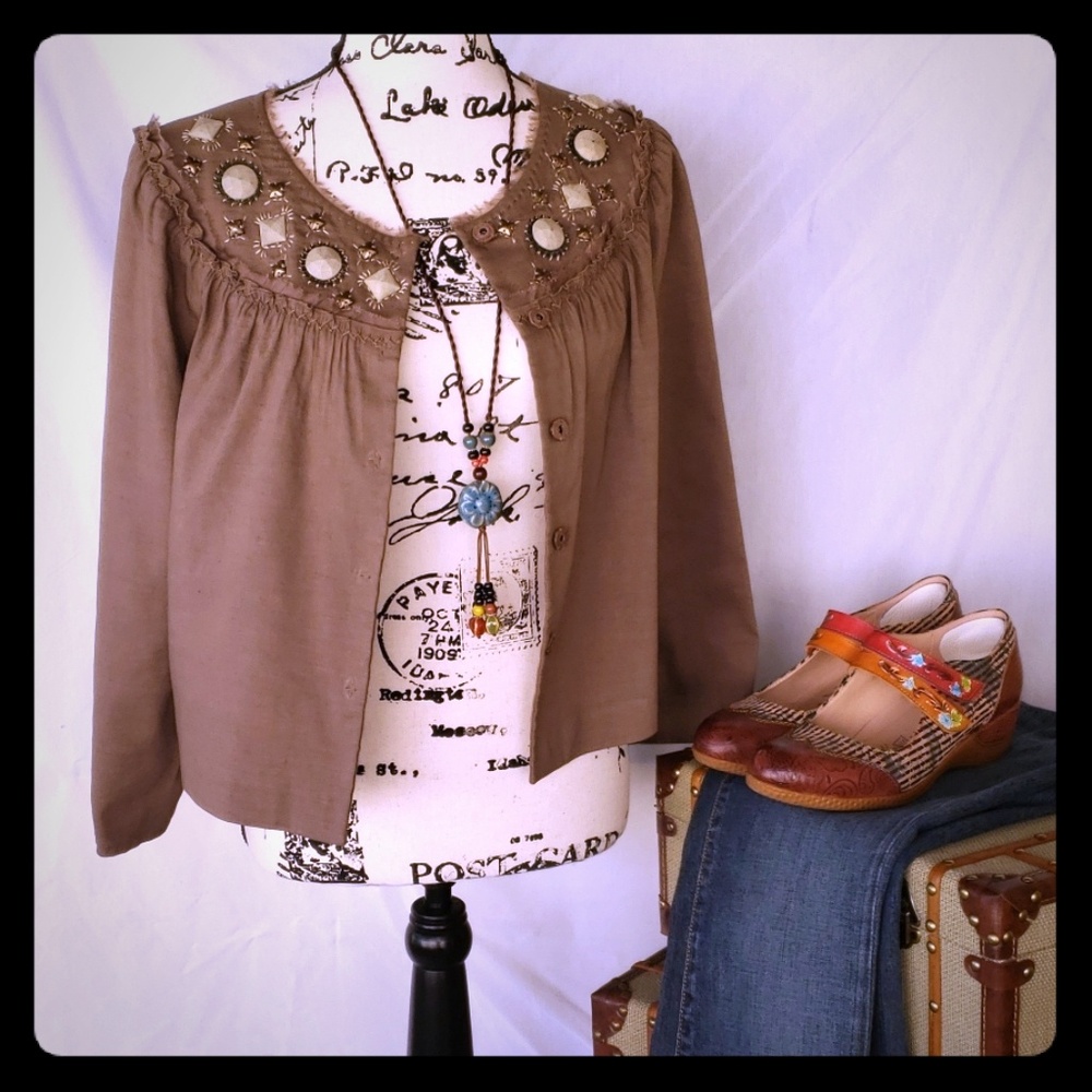 Elie Tahari Cropped Jacket EUC